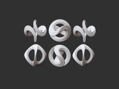 Abstract Figure Set 3D print model