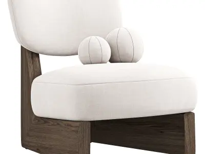 Solange Performance Boucle Armchair By Castlery 3D model