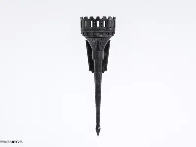 Medieval Wall Sconce Torch Low-poly 3D model