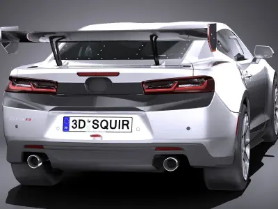 Chevrolet Camaro GT4R CG LowPoly 3D model