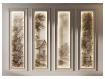Decorative V85 Wall Panels 3D model