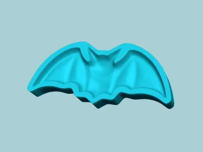 Halloween Molding A01 Bat - Chocolate Silicone Mold 3D print model