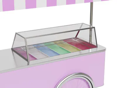 ice cream cart 3D model
