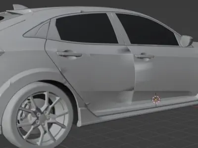 2020 Honda civic r type 3D model