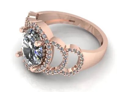 Diamond Ring Jewelry 3D print model