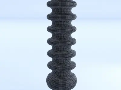 Glass Vase Red 3D model