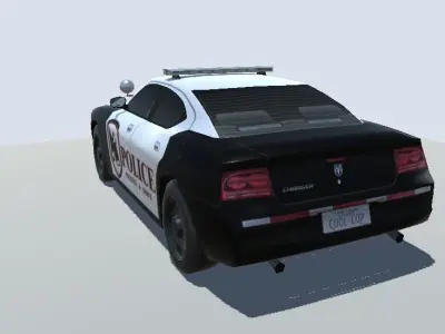 Dodge Charger Police car low-poly 3d model Low-poly 3D model