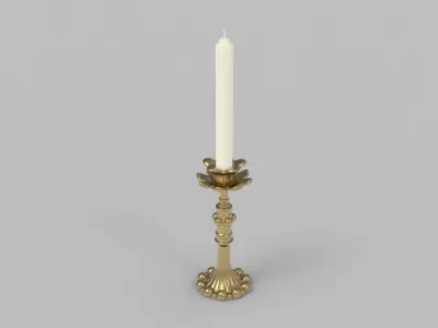 Candlestick - Candle 1 3D model