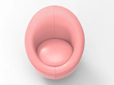 Leaf Armchair Low-poly 3D model