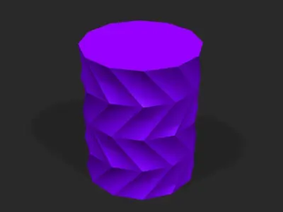 Cups and vases - zigzag surface 3D print model