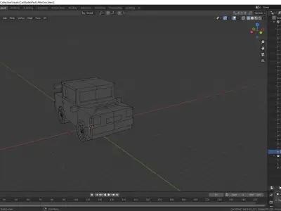 Low poly car pack-32 vehicles Low-poly 3D model