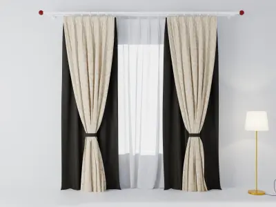 Curtains 01 collection 5 3D model