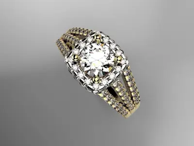 Luxury DIAMOND ENGAGEMENT RING  Diamond Women Rings Fine Jewelry 3D print model