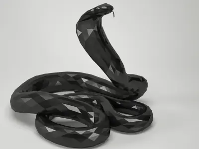 Snake Cobra Low-poly Low-poly 3D model