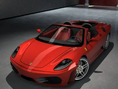 Ferrari F430 Spyder Low-poly 3D model