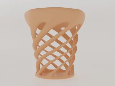 Decorative flower pot 3D print model