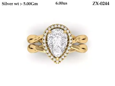  Pear Infinity  Ring 3D print model