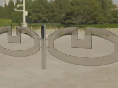  A set of Architectural Steel Fence and Lattice Low-poly 3D model