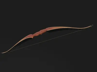 Wooden recurve bow 3D model