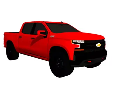 CHEVROLET SILVERADO V8 5 3 4X4 BLACK SERIES 2021 Low-poly 3D model