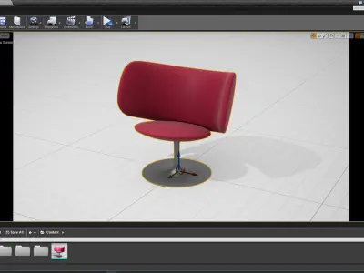 PlusHalle Stella Chair UE4 Low-poly 3D model