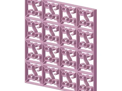 Plastic Stylish Window Grill Toy 3D model