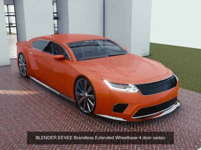 BLENDER EEVEE Brandless 20 car collection volume 4 3D Model Pack