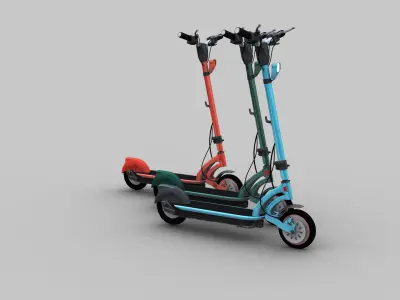 Electric Scooter Lowpoly Low-poly 3D model