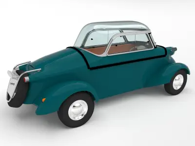 Small electric car style 50s 3D model