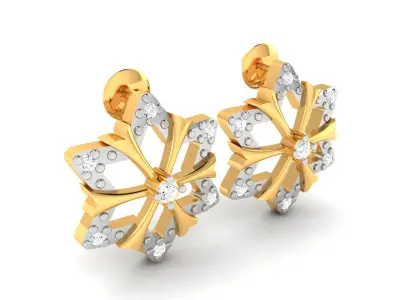 Women Diamond Earring 3D print model