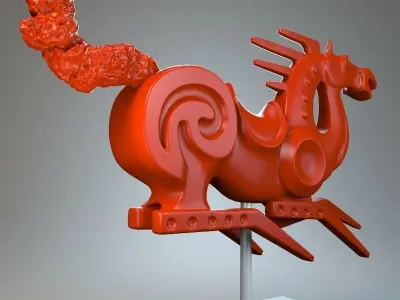 Sculpture Racehorse 3D model