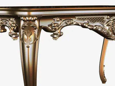 Carved console ornament for cnc 01 3D model