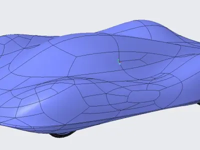 Electric car for speed record 3D model