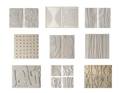 Wall Decor Set 02 3D Model Collection