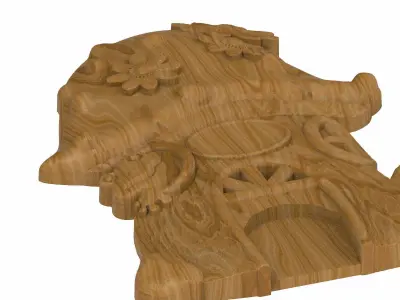 Carved panel painting STL 3D model 28