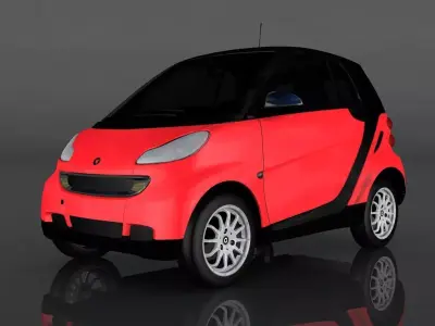 Smart Fortwo 2010 Low-poly 3D model