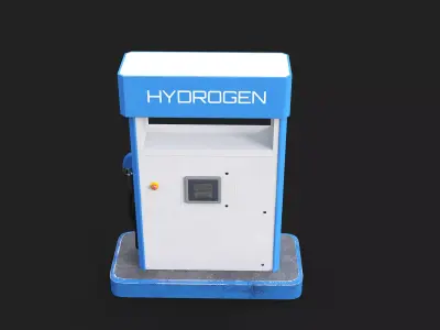 Hydrogen Dispenser Low-poly 3D model
