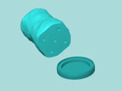 Vase 16 with Plate - Simple Plant Pot - Home Decor 3D print model