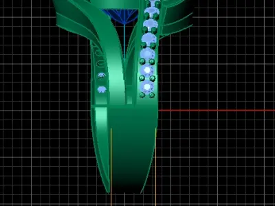 LUXURY GOLD AND BLACK SPINAL RING 3D PRINTABLE MODEL 3D print model