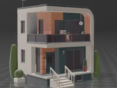 Tiny Minimalist House 3D model