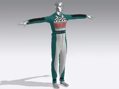 Racing Custom Driver Suits Low-poly 3D model