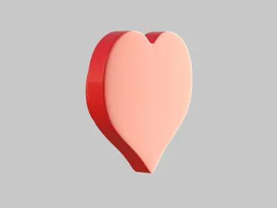 Heart icon v 11 3D model