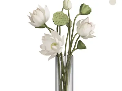 Flower In Vase 108 3D model
