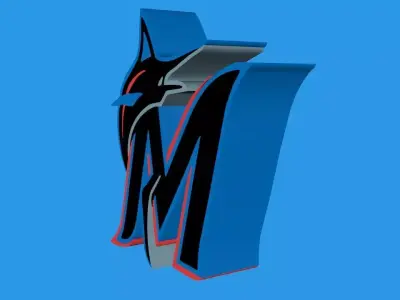 Miami Marlins Team Logo 3D model