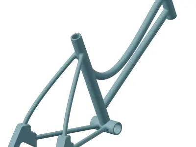 Plastic Premium Ladies Bicycle Frame Toy 3D model