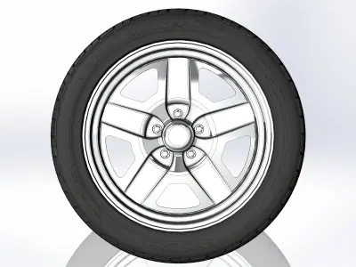 Custom wheels US Mags Saber for your scale model 3D print model