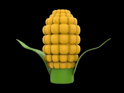 corn model Low-poly 3D model