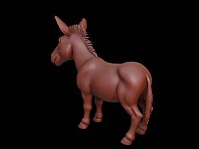 Donkey Animal Sculpture 3D print model purchase