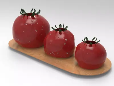 Pomeg Vase Low-poly 3D model