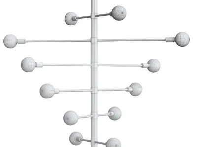 LUXURY MODERN BLACK CHANDELIER Low-poly 3D model